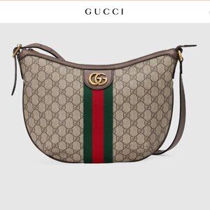 GUCCI Ophidia Medium Hobo Crescent Crossbody Shoulder Bag